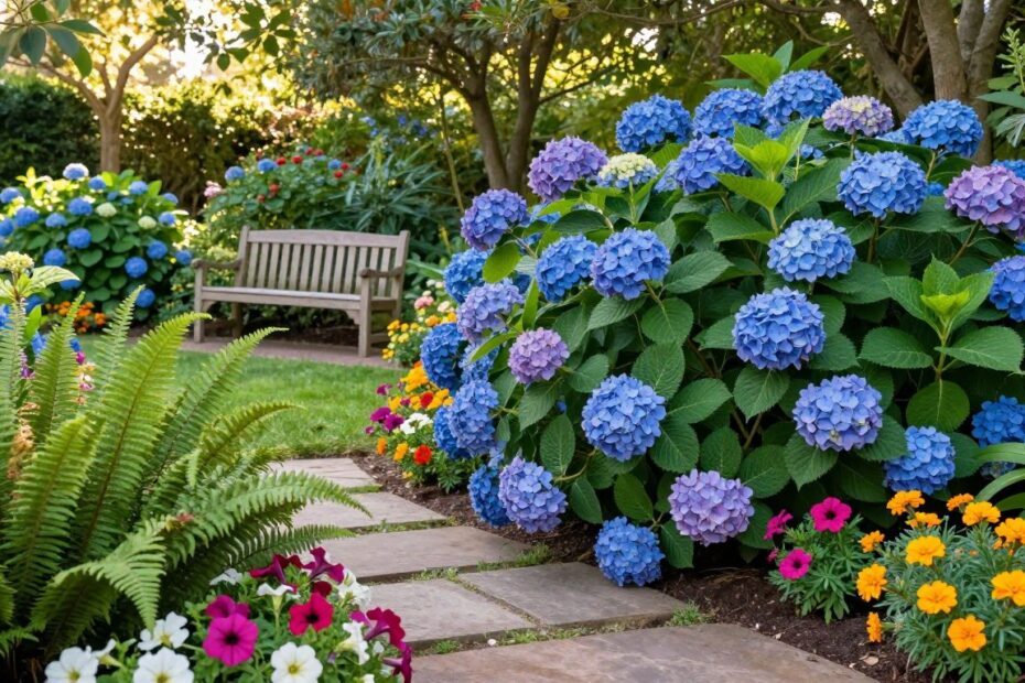 Co posadzić obok hortensji