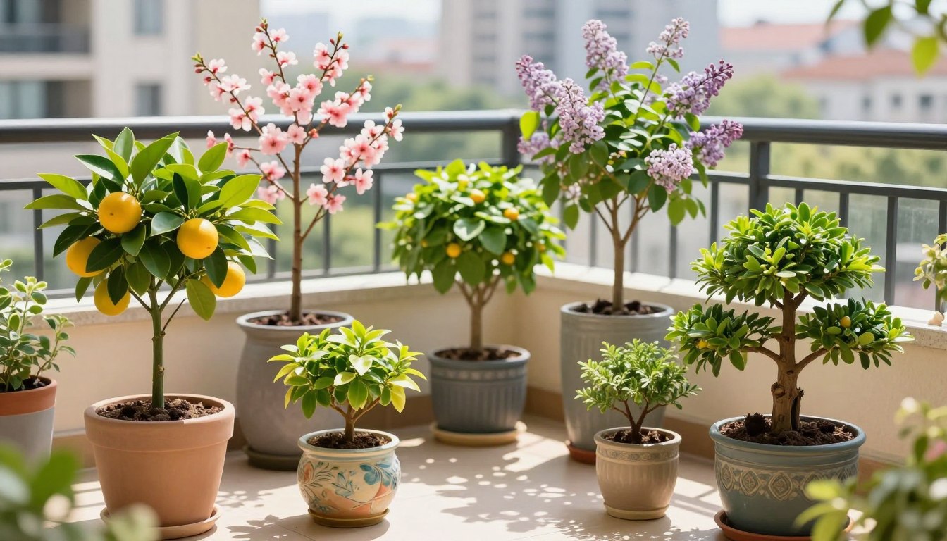 Mini drzewka na balkon